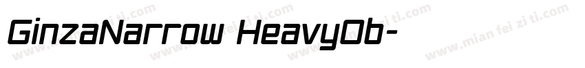 GinzaNarrow HeavyOb字体转换